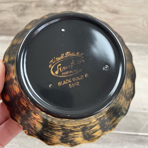 Vintage Stangl Granada Gold Hand Painted 22k Scalloped Dish Bowl 5162 - Picture 4 of 6